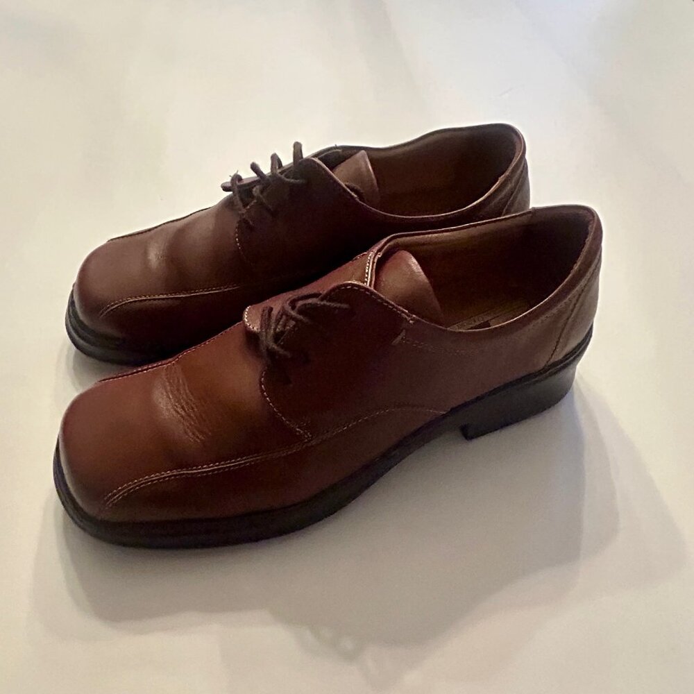 WOMEN'S JOSEF SEIBEL Brown Leather European Lace-up Sneaker Shoes 39 US 8.0-8.5M